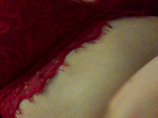 Evening homemade masturbation in beautiful red...