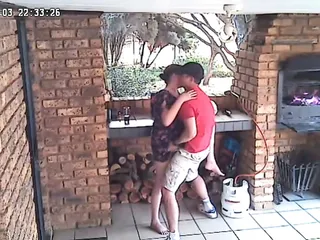  video: Spycam: CC TV self catering accomodation couple fucking on front porch of nature reserve