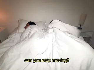Stepmom And Stepson Share Bed And Have Sex. English Subtitles