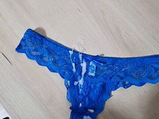 Cum on girls blue panties...