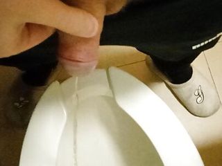 Pissing sweet piss from a big cock after a good blowjob from my cousin