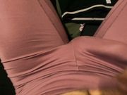 I cum in a few girlclothes while wearing a tight leggings 