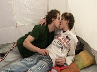 Cute teen test out that first time gay erotic sex