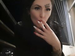 Smoking fetish from the charming Dominatrix Nika. You will swallow her cigarette smoke and ashes
