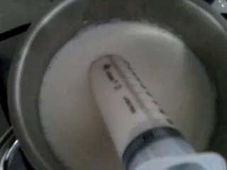 Hot milk enema before getting fucked...
