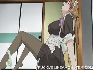 Anime maid masturbates and gets wet 