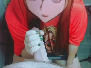 Snapchat blowjob anime girl sucking her boyfriend&#039;s big cock.