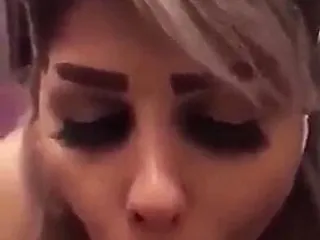 beautiful Arab girl gets blowjob