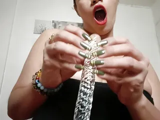 Fetishes, Long Nails Blowjob, Jerk, Touch