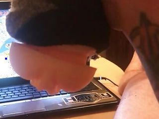 Pumping My Cock Into Tight Toy