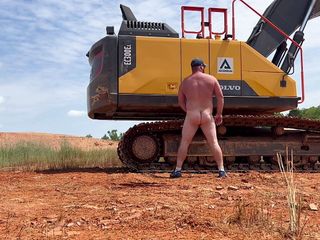 Nude bulldozer fun