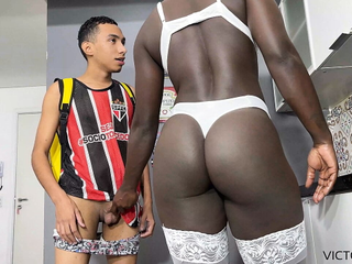 Muscular Woman, Brazilian, Stockings, Big Ass