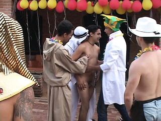 Costume Party Turns Into A Huge Gay Orgy Party