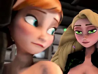 Futapunzel Gets Freaky With Anna And Elsa