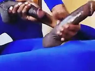 Black men sucking stroking each other...