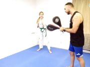 Bunny vs Fernando Karate lesson