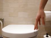 toilet watch my pussy and my pee before i finger myself
