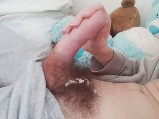 Jerking off and cumming on me...