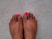 Neon Pink Feet