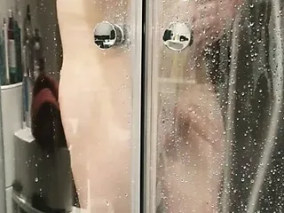 Caught Horny Brother In Law Masturbating Under Shower After Seeing My Hot Milf Wife Completely Naked By Staged Accident