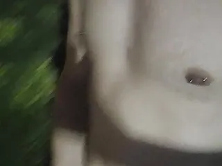 Big Cocked Hunk Goes For A Completely Naked Masturbation Walk All Over The Streets