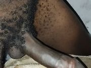 Massive Kenyan black dick handjob after watching porn