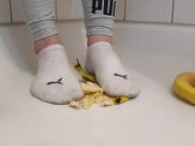Messy White Puma Socks Banana Crushing (Part 1 of 2)