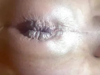 Close up of ass blown out...