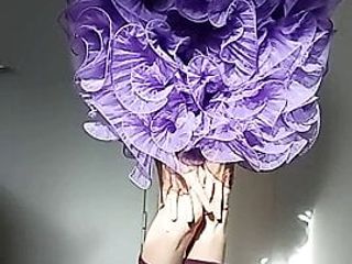 Striptease, MILF, Outfit, Purple