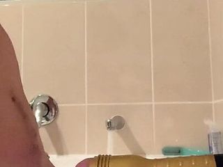 Kiwi Boy Fucks Fleshlight in Bathtub 