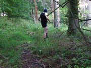 adidas short shorts running jog to naked thro the trees and countryside                                                 