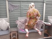 Playing with Vibrator in Summer Dress