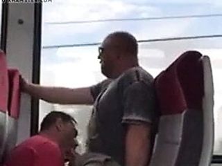 Public sex on the train bearded...
