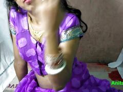 Indian housewife fucking in perple saree in home 
