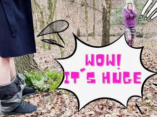 Lucky Exhibitionist Got Free Blowjob From A Stranger Hiking In The Woods