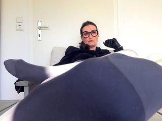 Sniff Your Stepmom's Foot Pussies And Cum Play