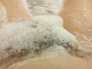 I hide in bath foam...