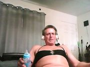 Rick Wimmer Wearing girlfriends' sexy bikini