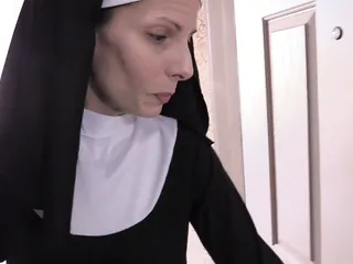 Mature Stockings British video: Wife Crazy nun fuck in stocking