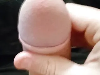 Fingering his cock with thoughts of...