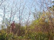 Running naked through the woods on a Fall day