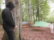 Creampie with a stranger at the camping