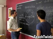 Teacher Tony Hunter anal breeds twink student Dustin Cooper
