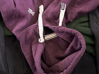 Cum on Girl&rsquo;s red Superdry Hoody