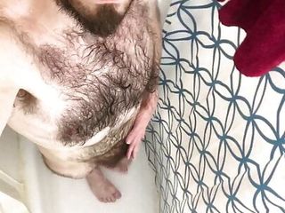 A Few Steamy Closeups Of My Very Hairy Skinny White Body In The Shower