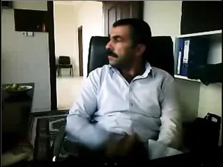 Arab mustached daddy wanks cock...