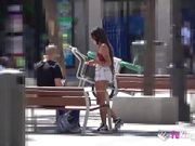 Shy girl must seduce random guys in the street t become a QUEEN OF PORN!