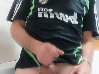 I Love Pissing On Myself And Wetting My Trackies And Football Jersey And Spraying Piss In My Mouth!