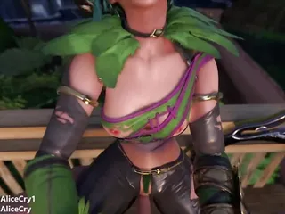 Tira From Soul Calibur&#039;s Perfect TIts Bounce As She Rides