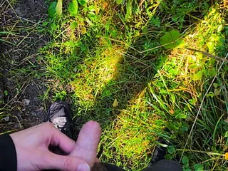Cute 18 Teen Boy Cant Hold Pee so he Peeing in Nature. Male Public Peeing 4K